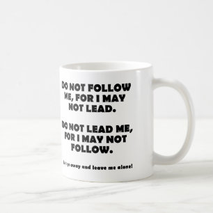 Café Não Siga ou Lidere Caneca Divertida Caneca de Viag