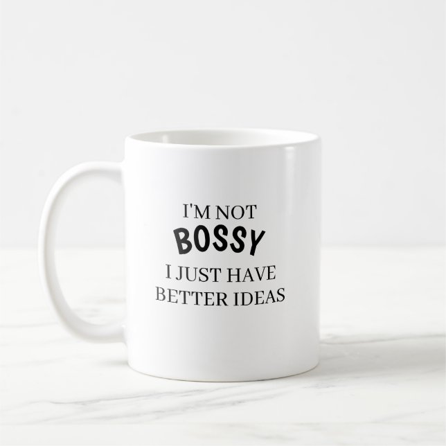 Café Não Sou Chefe, Só Tenho Ideias Melhores Caneca de  (Esquerda)