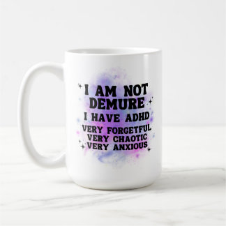 Café Não Sou Recatada | Caneca Divertida de ADHD