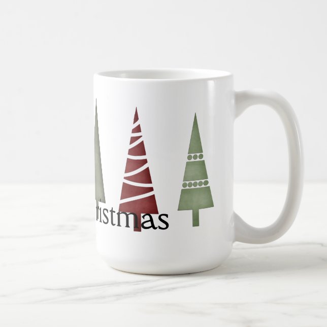 Café Natal 1: Linha de Árvores Feliz Caneca de Natal (Direita)
