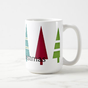 Café Natal 9: Linha de Árvores Feliz Caneca de Natal
