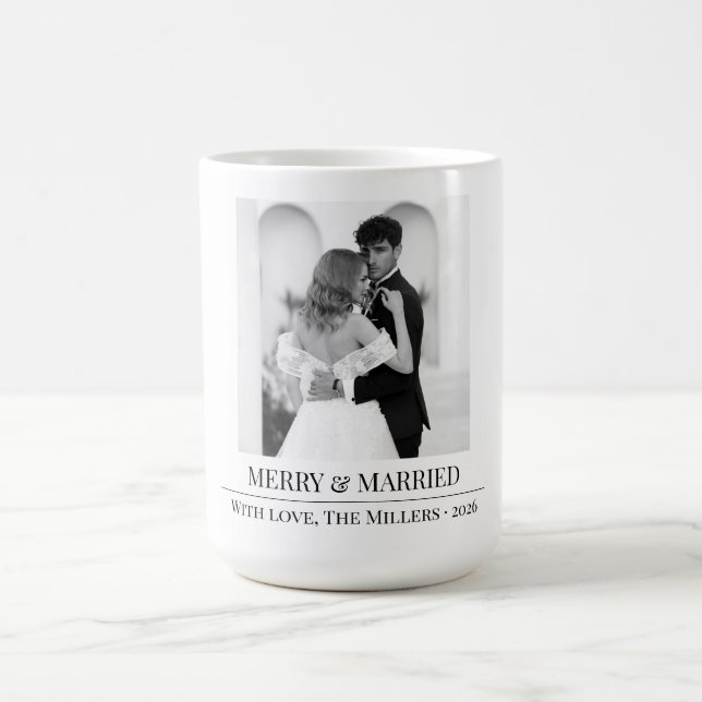 Café Natal Feliz & Casados - Caneca de Natal Personaliz (Centro)
