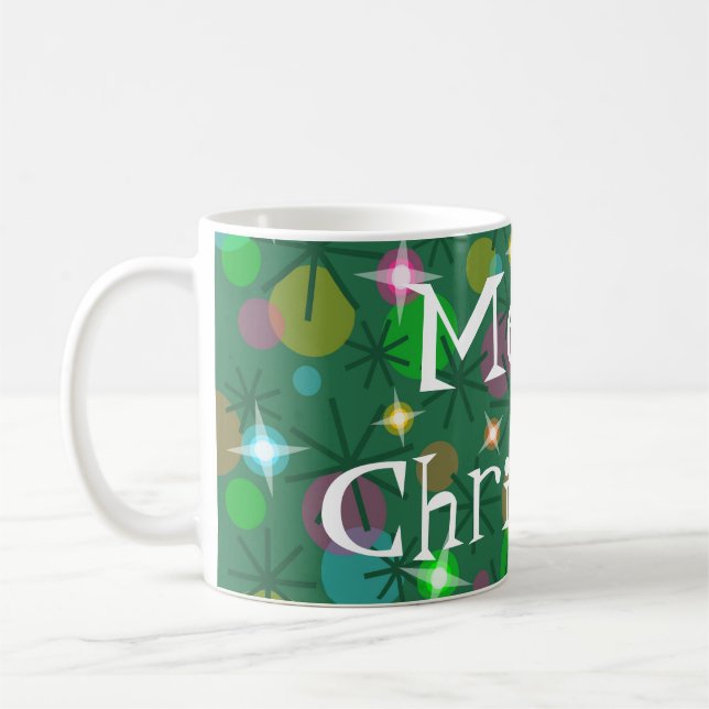 Café Natal Lights Merry caneca de Natal (Esquerda)
