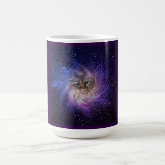 Café Nebulosa estrelado caneca do gatinho de 15 onças