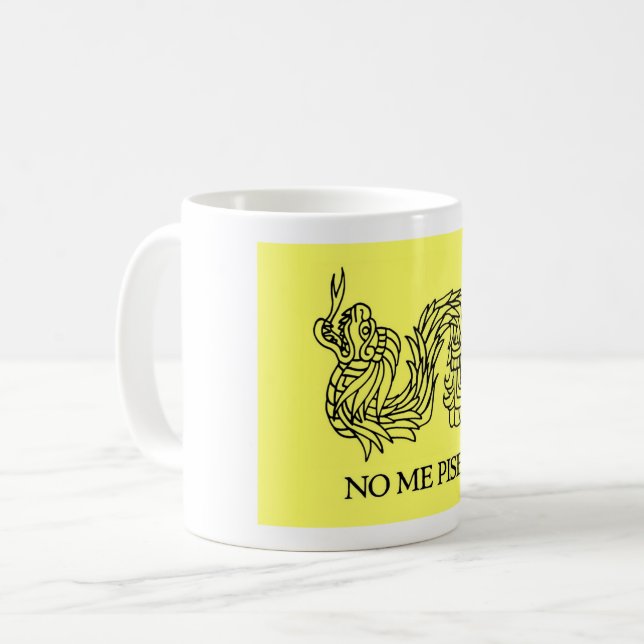 Café Nenhum mim caneca de Pises (não pise em mim) (Frente Esquerda)
