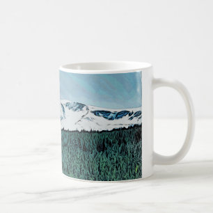 Café Neve sobre a caneca de Cairngorms Scotland