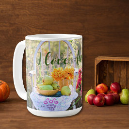 Café Nome, Impressão de Cores de Outono Lindas Caneca d