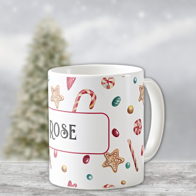 Café Nome ou Monograma, Doces & Biscoitos Caneca de Caf (Criador carregado)