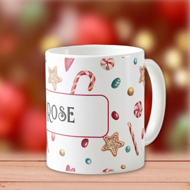 Café Nome ou Monograma, Doces & Biscoitos Caneca de Caf (Criador carregado)