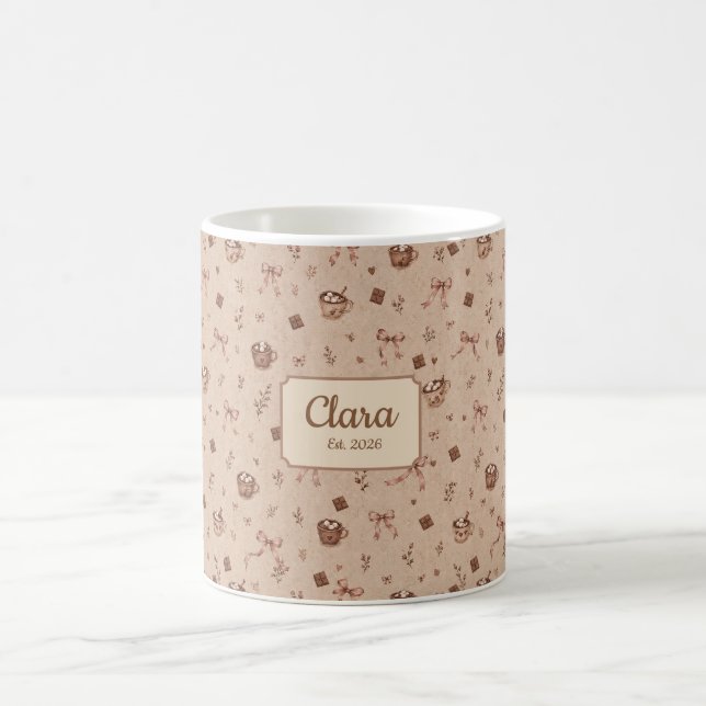 Café Nome Personalizado Caneca de Chocolate Quente Conf (Centro)