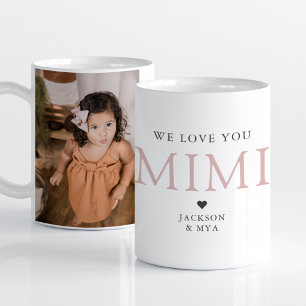 Café Nós Amamos Você Caneca de Foto Elegante Mimi