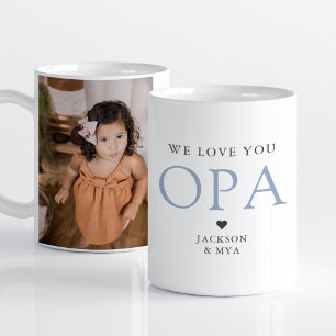 Café Nós Te Amamos Opa Caneca de Foto Elegante