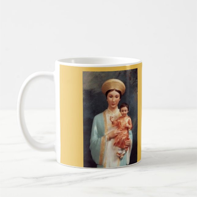 Café Nossa senhora da caneca Đức Mẹ LaVang Cốc de (Esquerda)