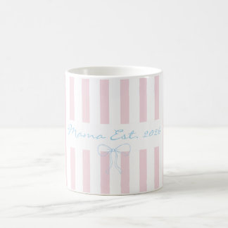 Café Nova caneca de apreciação para Mamãe com listras