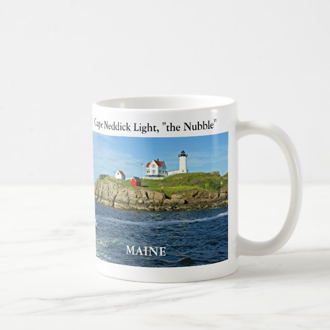 Café Nubble do Farol- de Neddick do cabo, caneca de (Direita)
