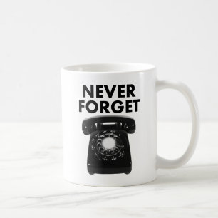 Café Nunca Esqueça Caneca Divertida de Telefone Rotativ