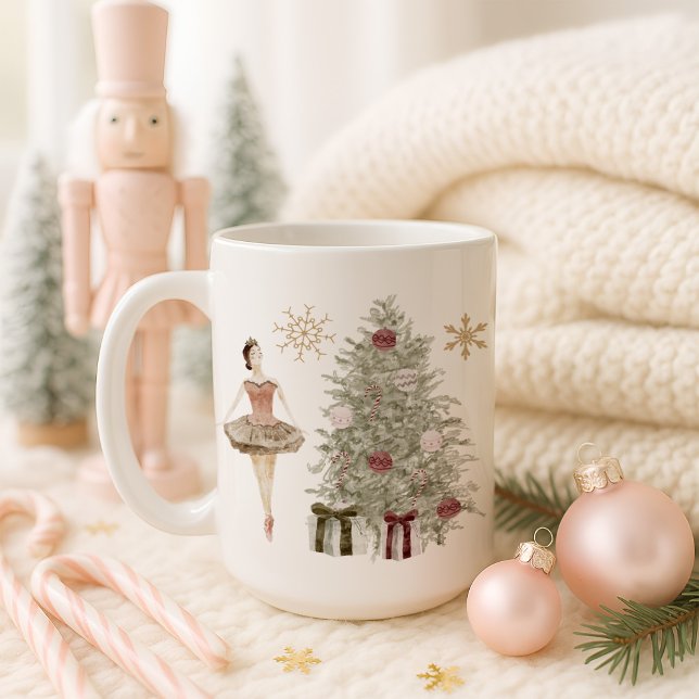Café Nutcracker Ballerina Personalizou a caneca de Nata (Criador carregado)