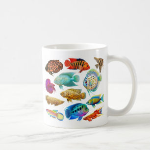 Café O aquário de água doce pesca a caneca