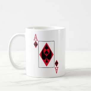 Café O cartão de jogo sere a caneca