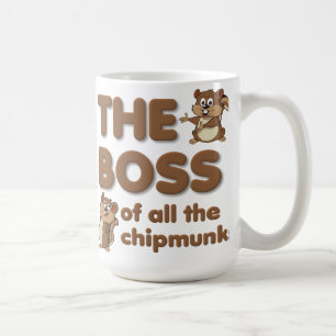 Café O chefe de toda a caneca engraçada dos Chipmunks
