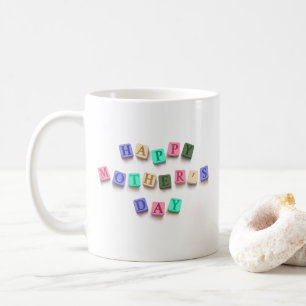 Café O dia das mães colorido simples telha a caneca de
