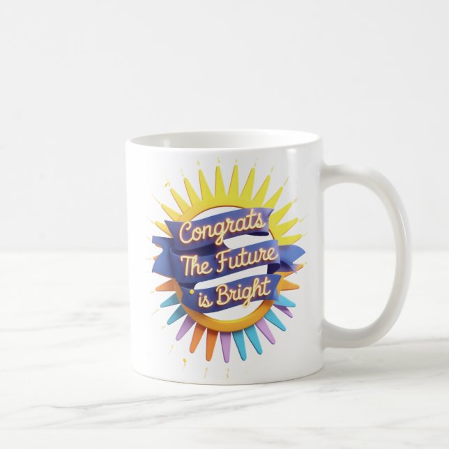 Café O Futuro é o Bright Mug, caneca de graduação (Direita)