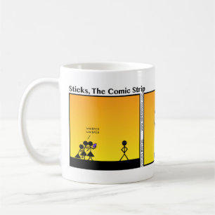 Café O guaxinim engraçado Eyes a caneca de Stickman -