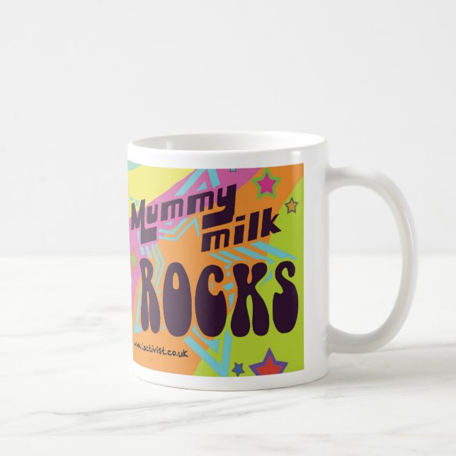 Café O leite da mamã de Lactivist balança a caneca (Direita)