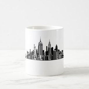 Café O Meu Coração Bate Para A Caneca De Nova York