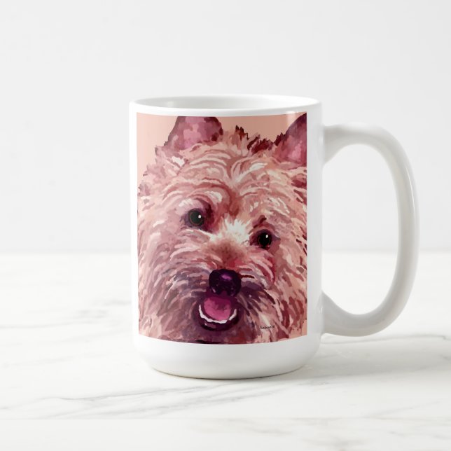 Café O monte de pedras Terrier enfrenta a caneca da (Direita)