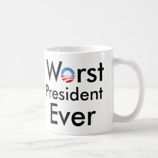 Café O presidente o mais mau Nunca - anti caneca de
