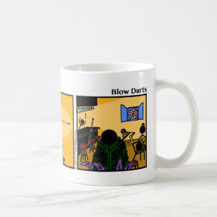 Café O sopro engraçado de Stickman arremessa a caneca