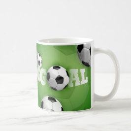 Café Objetivo do futebol da bola de futebol - caneca
