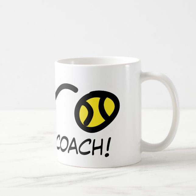 Café Obrigado Treinador! Caneca de tênis (Direita)