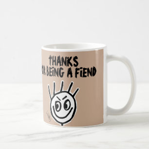 Café Obrigados para ser um diabo, caneca de café,