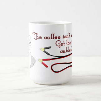 Café Obtenha a caneca dos cabos de ligação em ponte