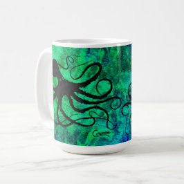 Café Octopus de Sybille - 15 oz. Caneca