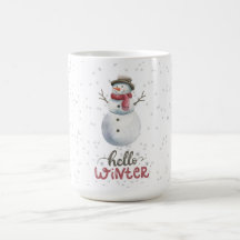 "Olá Inverno" Caneca de neve