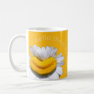 Café "olá, raio de sol" Caneca Sorriso de Camomila