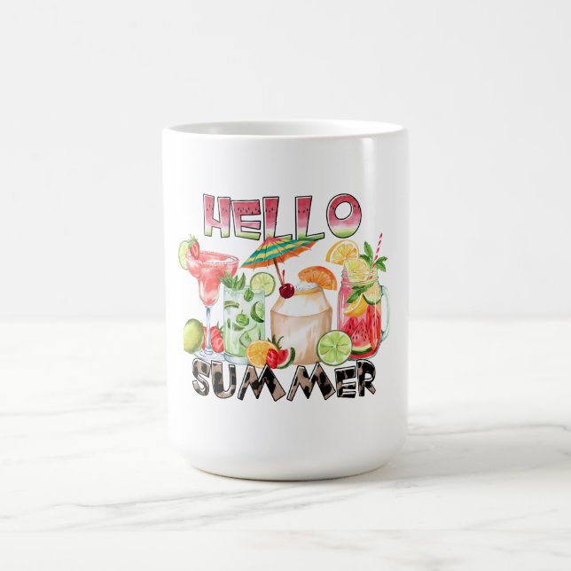 Café Olá Verão Caneca de Bebidas Tropicais – Vibração R (Centro)