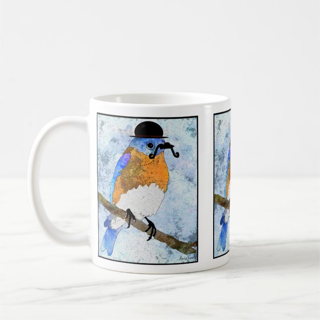 Café Oliver Bluebird com bigode, caneca de boliche (Esquerda)