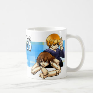 Café OMI e caneca do logotipo de Seiki