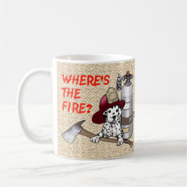 Café Onde está o fogo Caneca de bombeiro