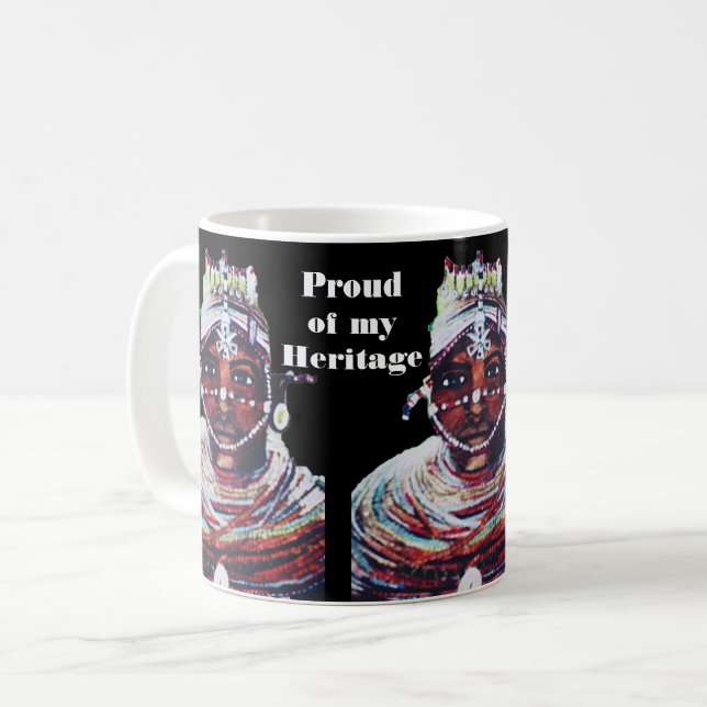 Café ORGULHO DA MINHA caneca AFRICANA DE PATRIMÔNIO (Frente Esquerda)