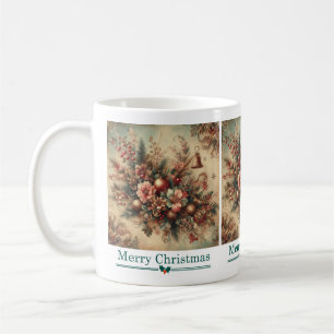 Café Ornamentado clássico de caneca de Natal