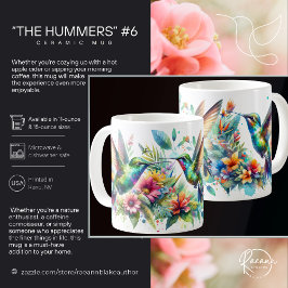 Café "Os Beija-flores" #6 Caneca de Cerâmica de Beija-f