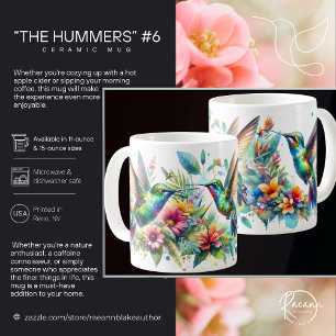 Café "Os Beija-flores" #6 Caneca de Cerâmica de Beija-f