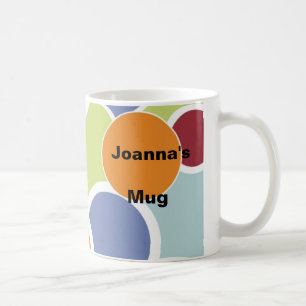 Café Os círculos retros personalizados da caneca de