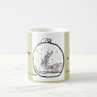 Café Os papéis do Catnip:  Caneca alegre de Snowglobe