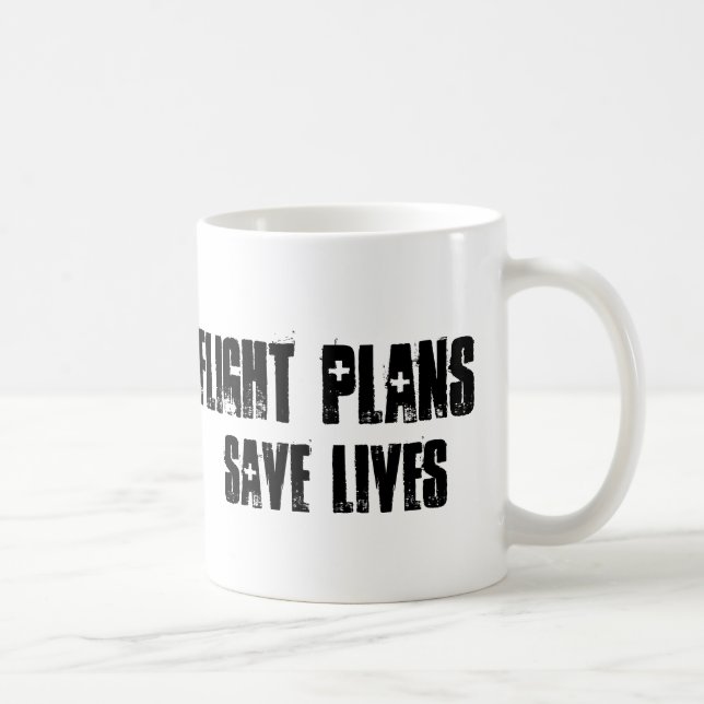 Café Os planos de vôo salvar a caneca das vidas (Direita)